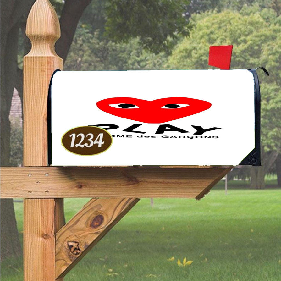Play Comme Des Garcons Magnetic Mailbox Cover 18" X 21" Outdoor Decor