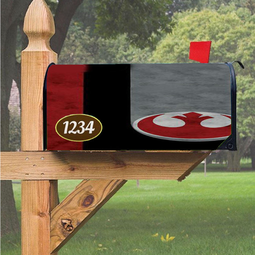 Poe'S Helmet Pattern Magnetic Mailbox Cover 18" X 21" Outdoor Decor