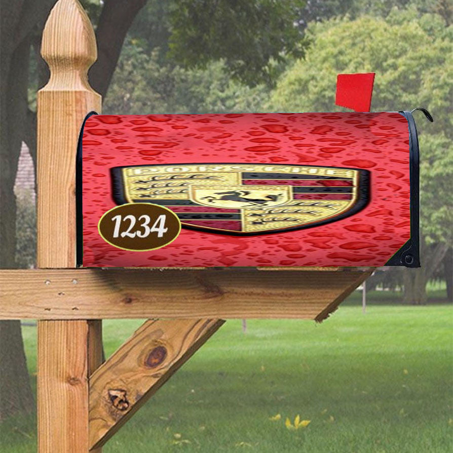 Porsche Car Logo Magnetic Mailbox Cover 18" X 21" Outdoor Decor