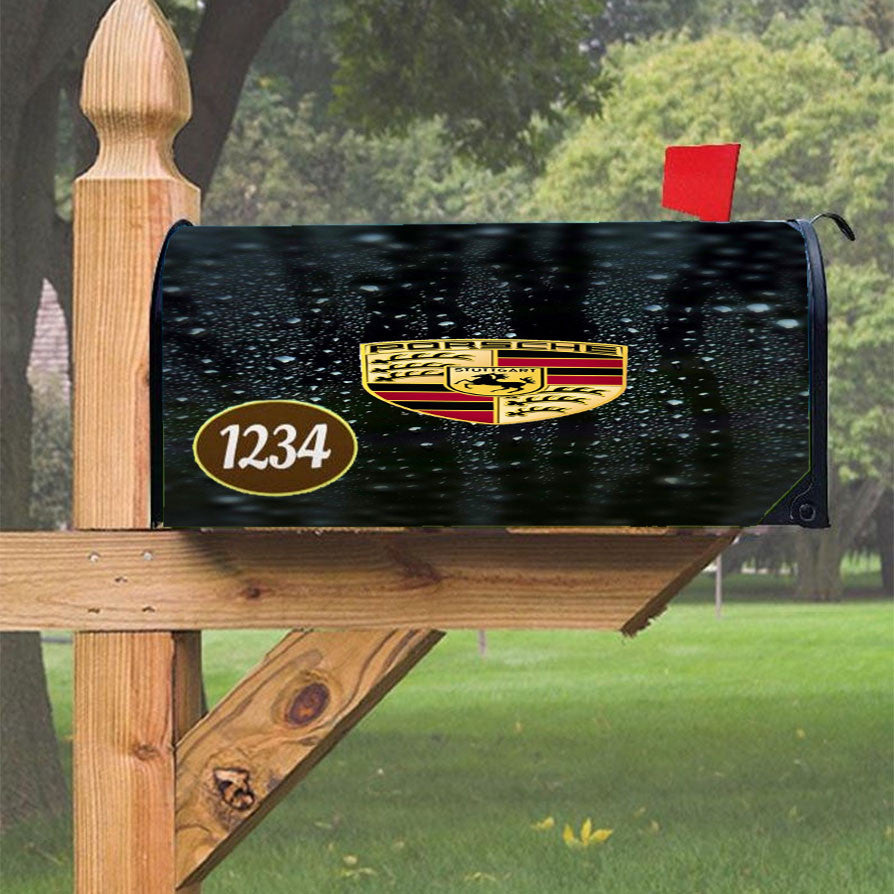 Porsche Wallpaper Logo Magnetic Mailbox Cover 18" X 21" Outdoor Decor