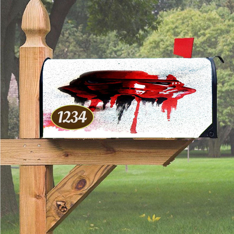 Red Supreme Louis Vuitton 2 Magnetic Mailbox Cover 18" X 21" Outdoor Decor