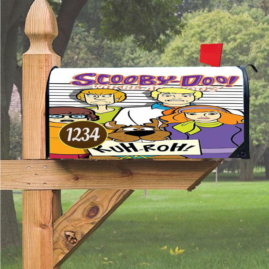 Scooby Doo And Ghost Team Magnetic Mailbox Cover 18" X 21" Outdoor Decor