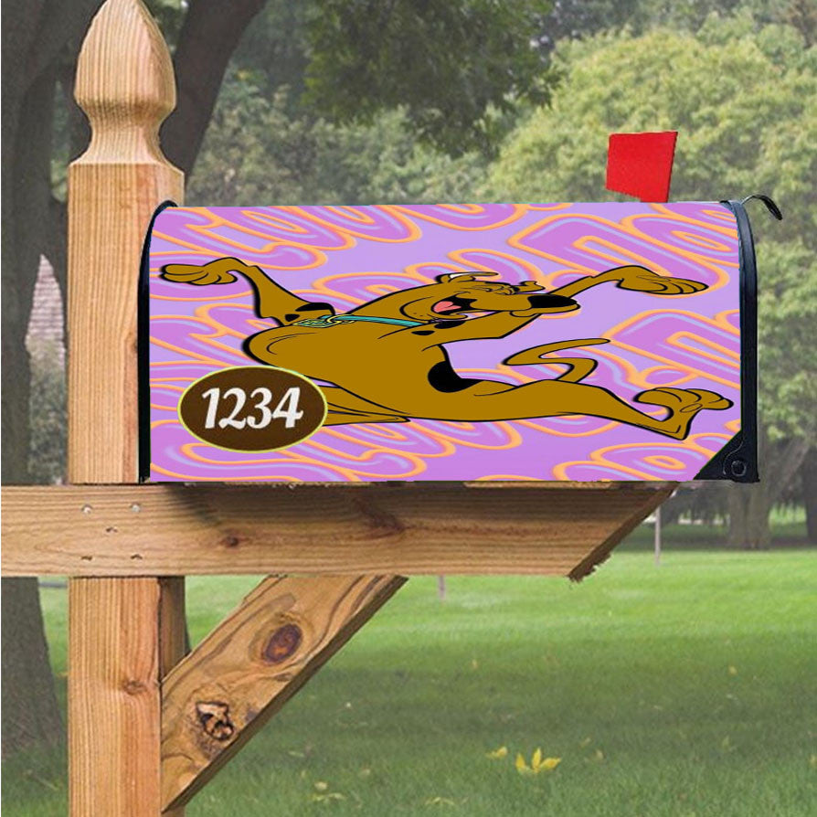 Scooby Doo Loves Bone Cartoon Magnetic Mailbox Cover 18" X 21" Outdoor Decor