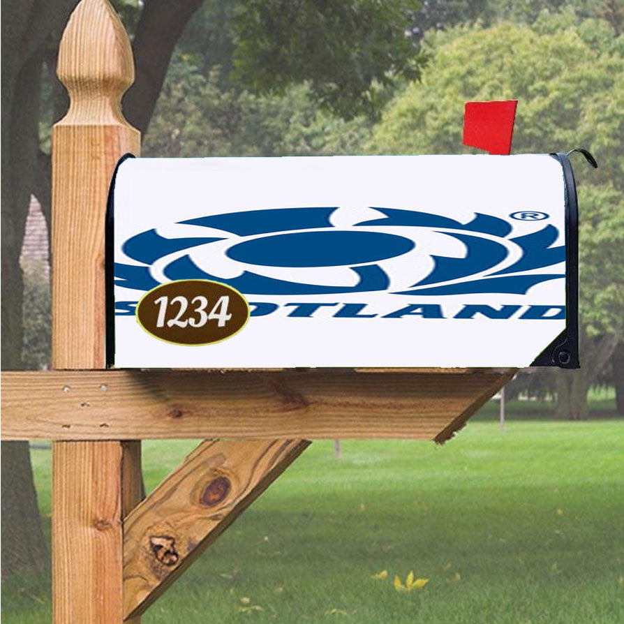 Scotland White Magnetic Mailbox Cover 18" X 21" Outdoor Decor