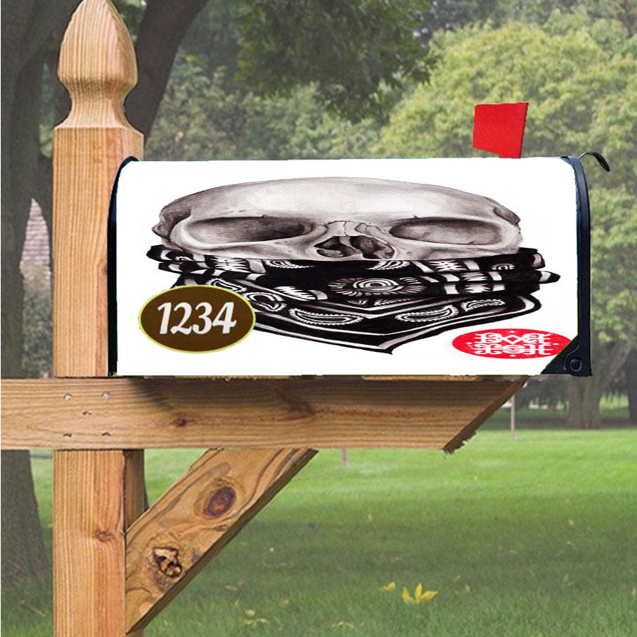 Skull Art Of Barish Magnetic Mailbox Cover 18" X 21" Outdoor Decor