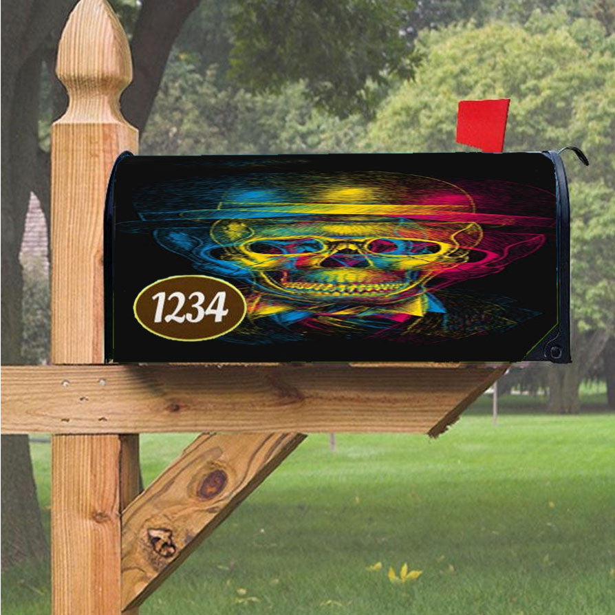 Skull Logo Magnetic Mailbox Cover 18" X 21" Outdoor Decor