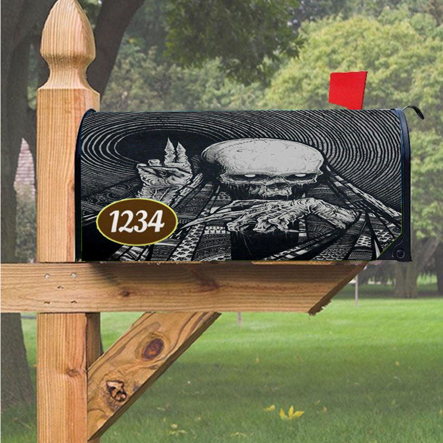 Skull Peace Culture Magnetic Mailbox Cover 18" X 21" Outdoor Decor