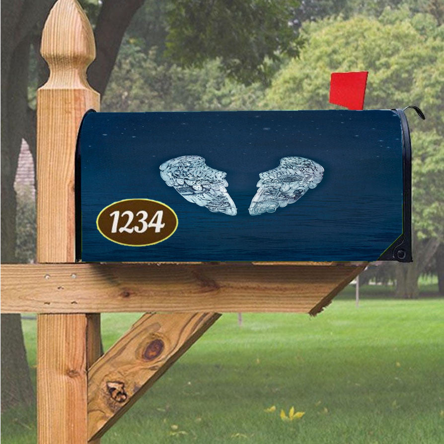 Sky Angels Calicature Magnetic Mailbox Cover 18" X 21" Outdoor Decor