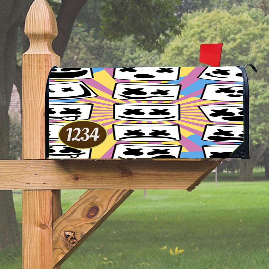 Smile Marshmellow Many Style Pattern Magnetic Mailbox Cover 18" X 21" Outdoor Decor