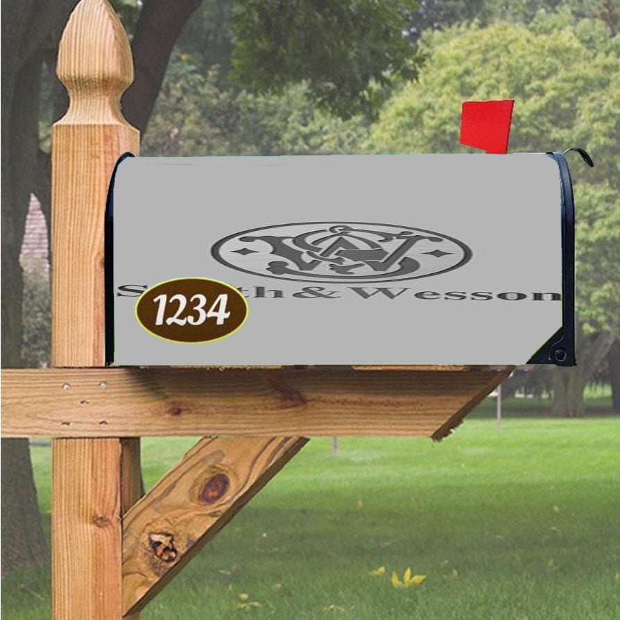 Smith And Wesson Art Magnetic Mailbox Cover 18" X 21" Outdoor Decor