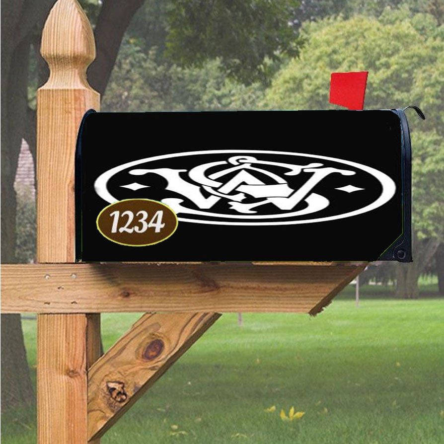 Smith And Wesson Black Magnetic Mailbox Cover 18" X 21" Outdoor Decor