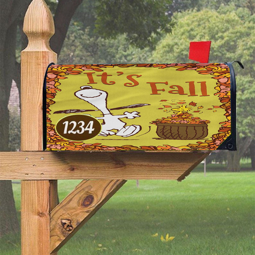 Snoopy And Woodstock Halloween Magnetic Mailbox Cover 18" X 21" Outdoor Decor
