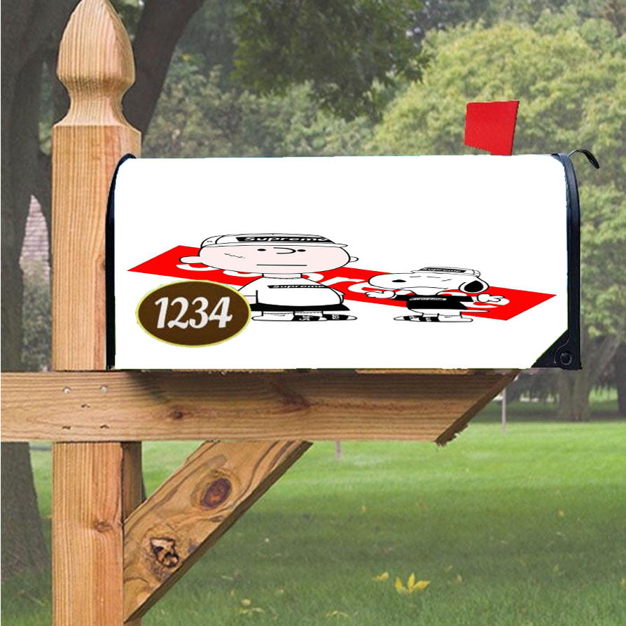 Snoopy Bape Style Magnetic Mailbox Cover 18" X 21" Outdoor Decor