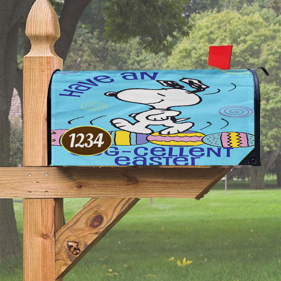 Snoopy Eat Fruits Magnetic Mailbox Cover 18" X 21" Outdoor Decor