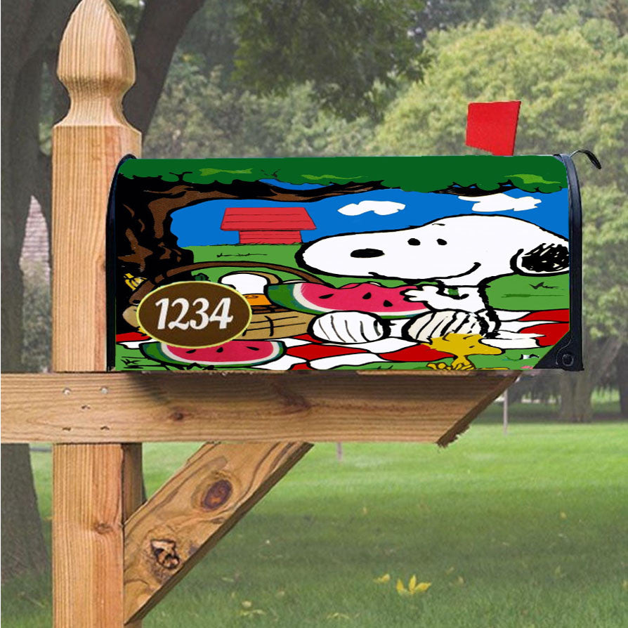 Snoopy Fall Magnetic Mailbox Cover 18" X 21" Outdoor Decor