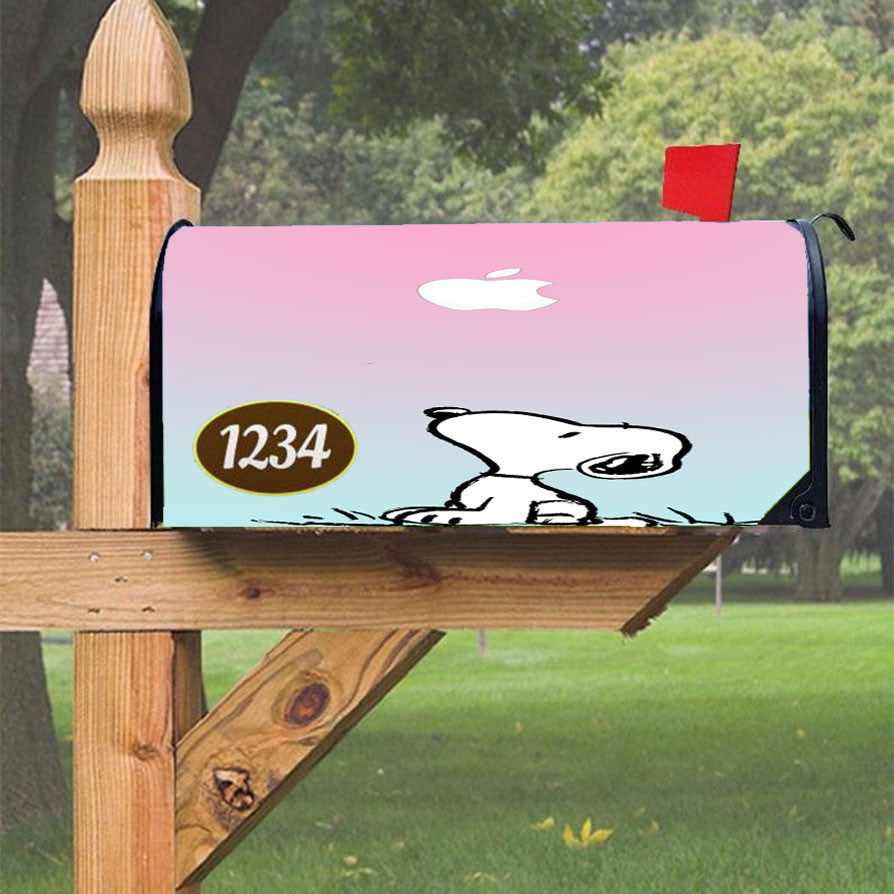 Snoopy Graduation Magnetic Mailbox Cover 18" X 21" Outdoor Decor