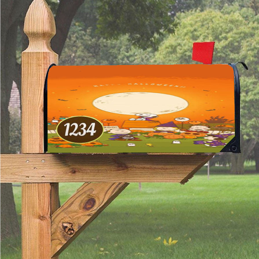 Snoopy Halloween 2 Magnetic Mailbox Cover 18" X 21" Outdoor Decor