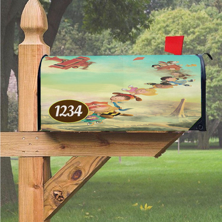Snoopy Love Heart Magnetic Mailbox Cover 18" X 21" Outdoor Decor
