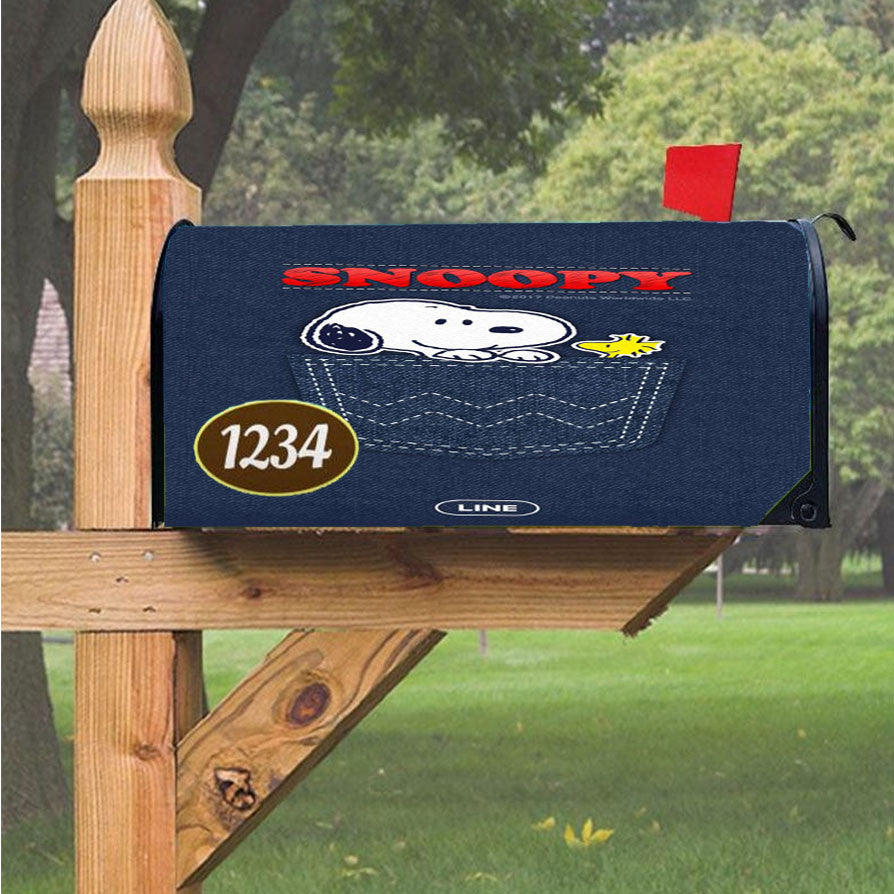 Snoopy Red Magnetic Mailbox Cover 18" X 21" Outdoor Decor