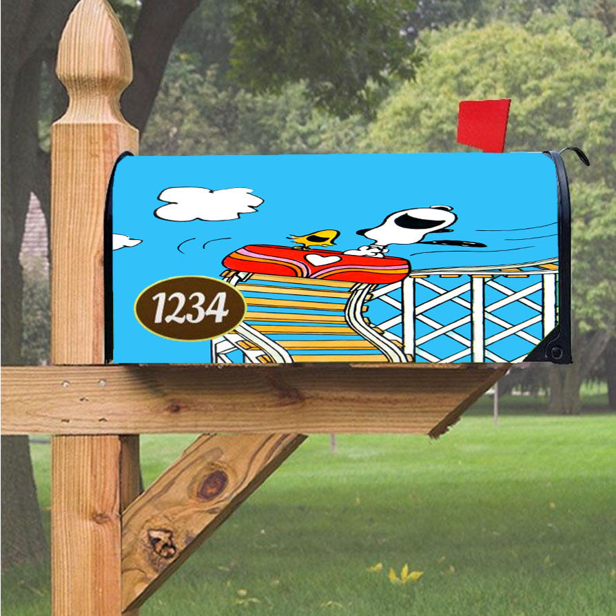 Snoopy Sleep Magnetic Mailbox Cover 18" X 21" Outdoor Decor