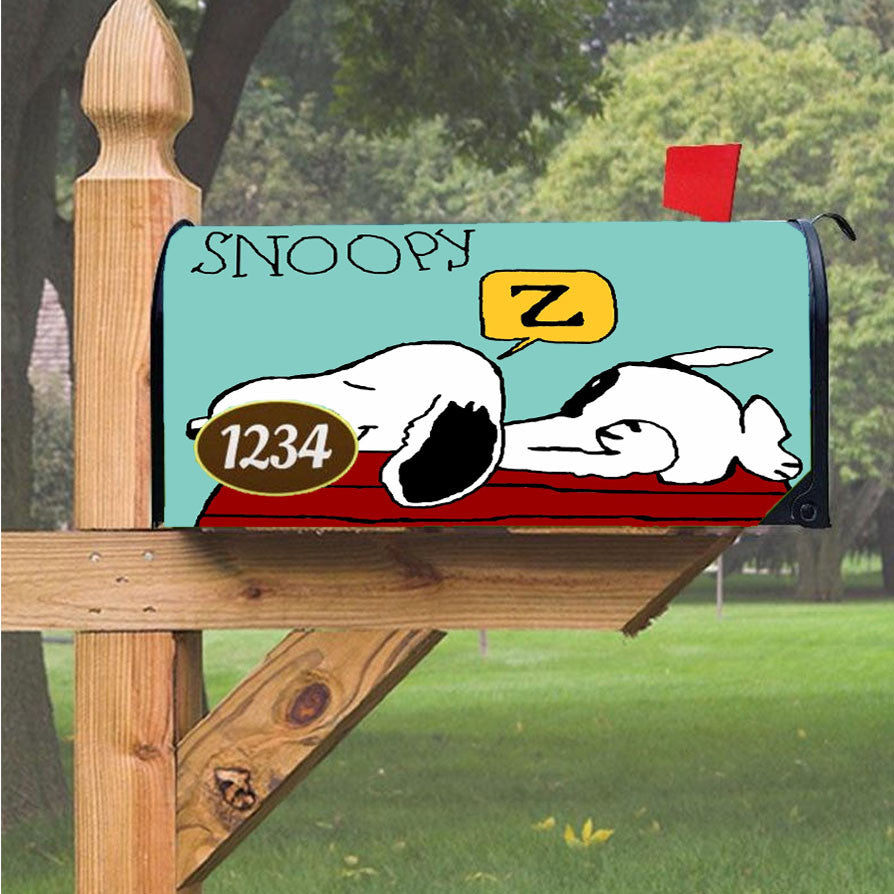Snoopy Steelers Love Magnetic Mailbox Cover 18" X 21" Outdoor Decor