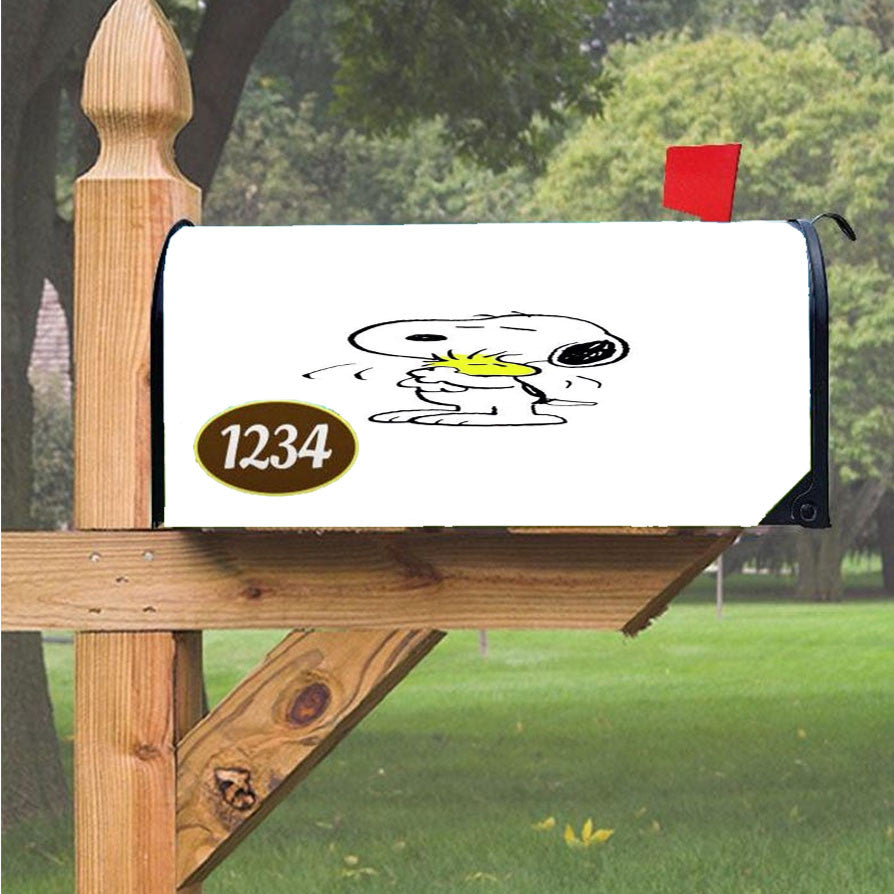 Snoopy Woodstock Painting Magnetic Mailbox Cover 18" X 21" Outdoor Decor