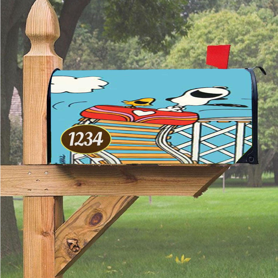 Snoopy Woodstock Spring Magnetic Mailbox Cover 18" X 21" Outdoor Decor
