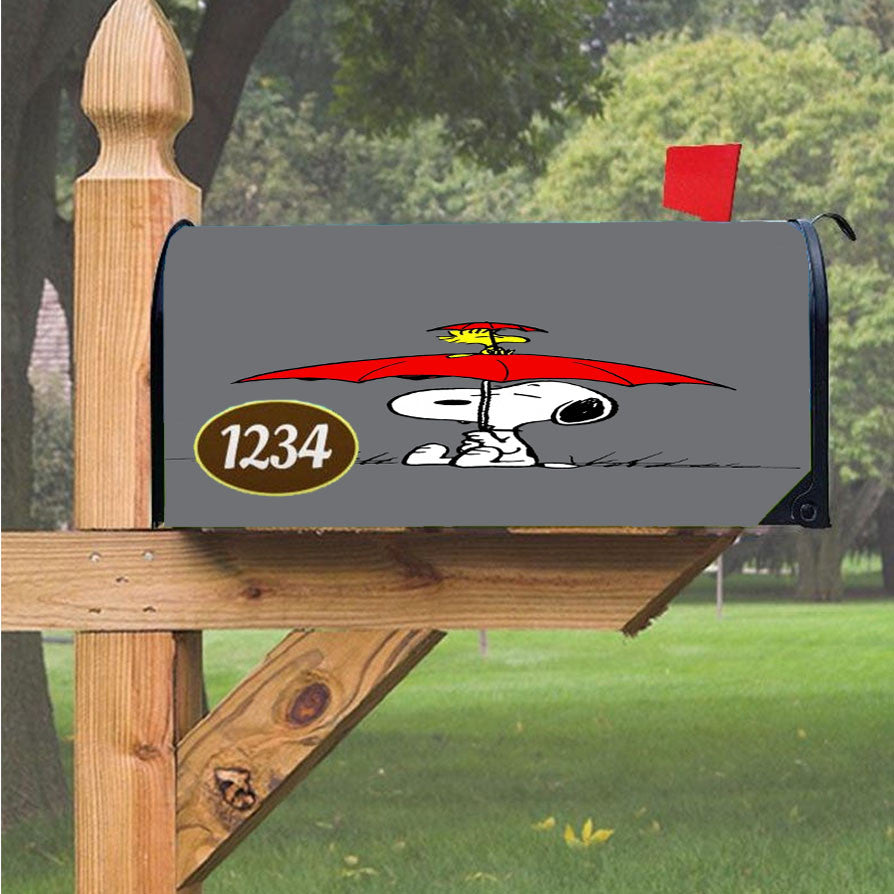 Snoopy X Kaws Magnetic Mailbox Cover 18" X 21" Outdoor Decor