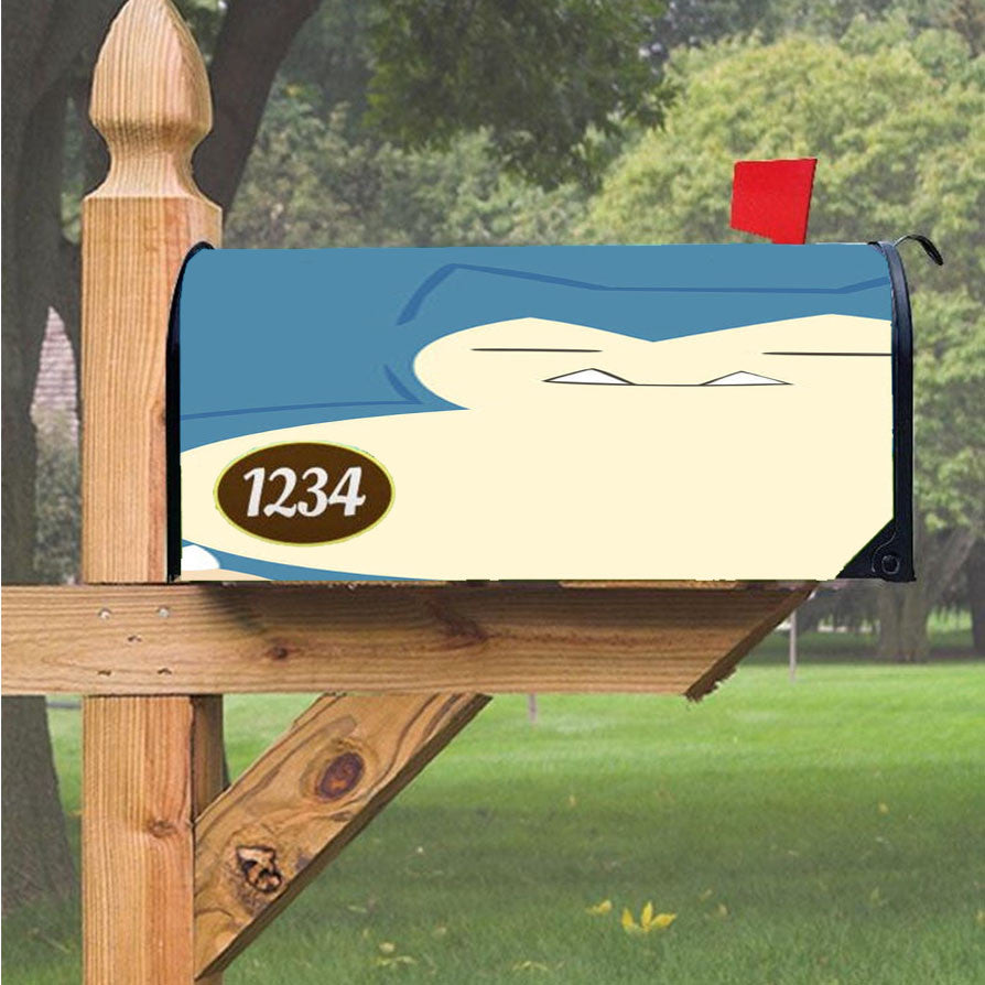 Snorlax Pokemon Magnetic Mailbox Cover 18" X 21" Outdoor Decor