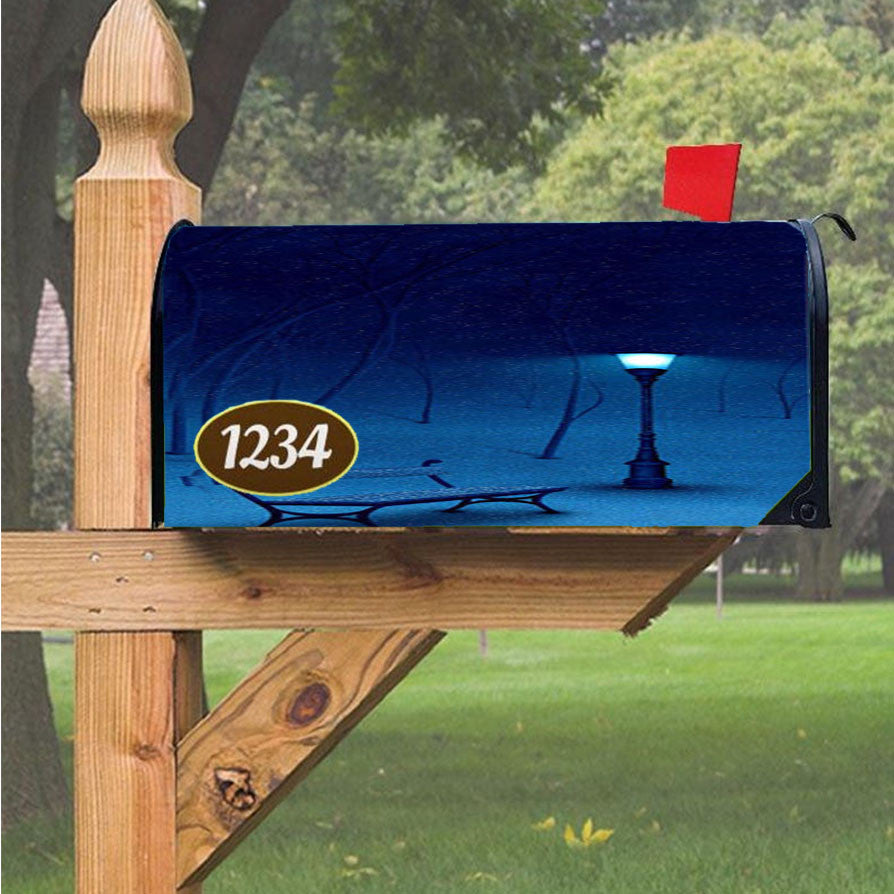 Snow And Lights Magnetic Mailbox Cover 18" X 21" Outdoor Decor