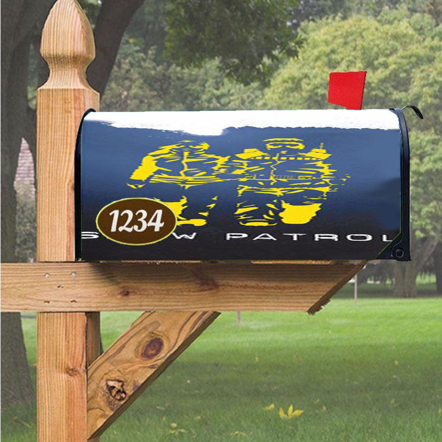 Snow Patrol Magnetic Mailbox Cover 18" X 21" Outdoor Decor