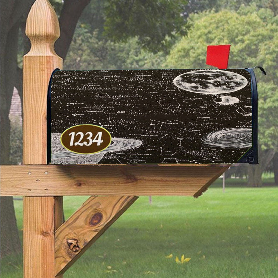 Space Magnetic Mailbox Cover 18" X 21" Outdoor Decor