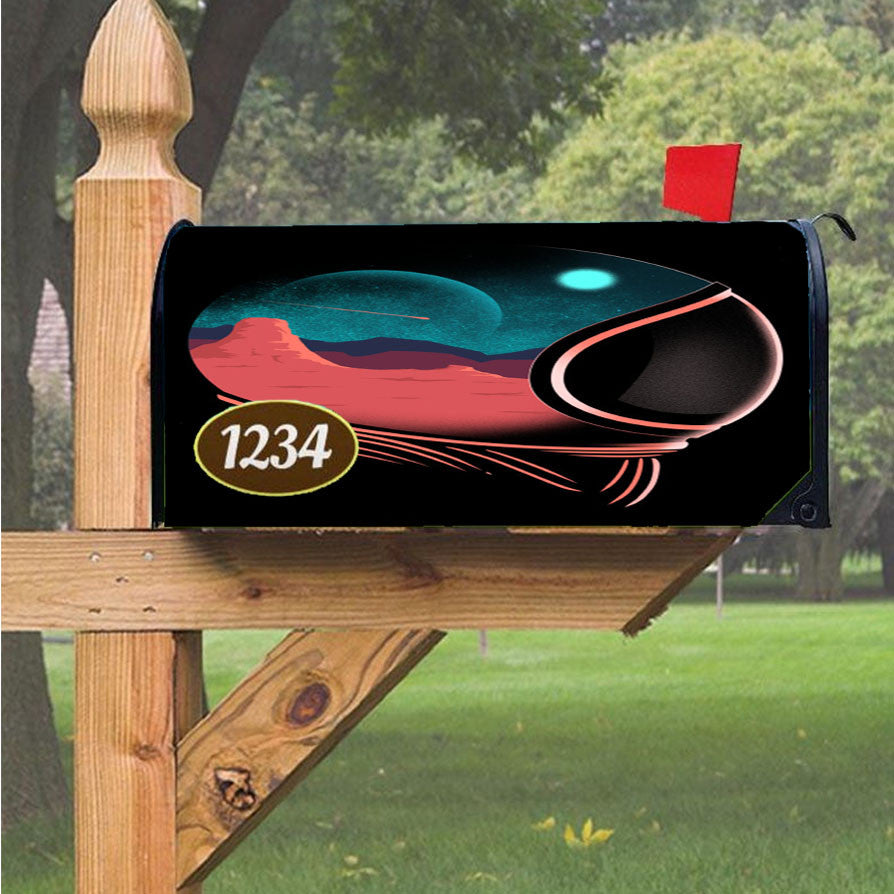 Space Adventure Magnetic Mailbox Cover 18" X 21" Outdoor Decor