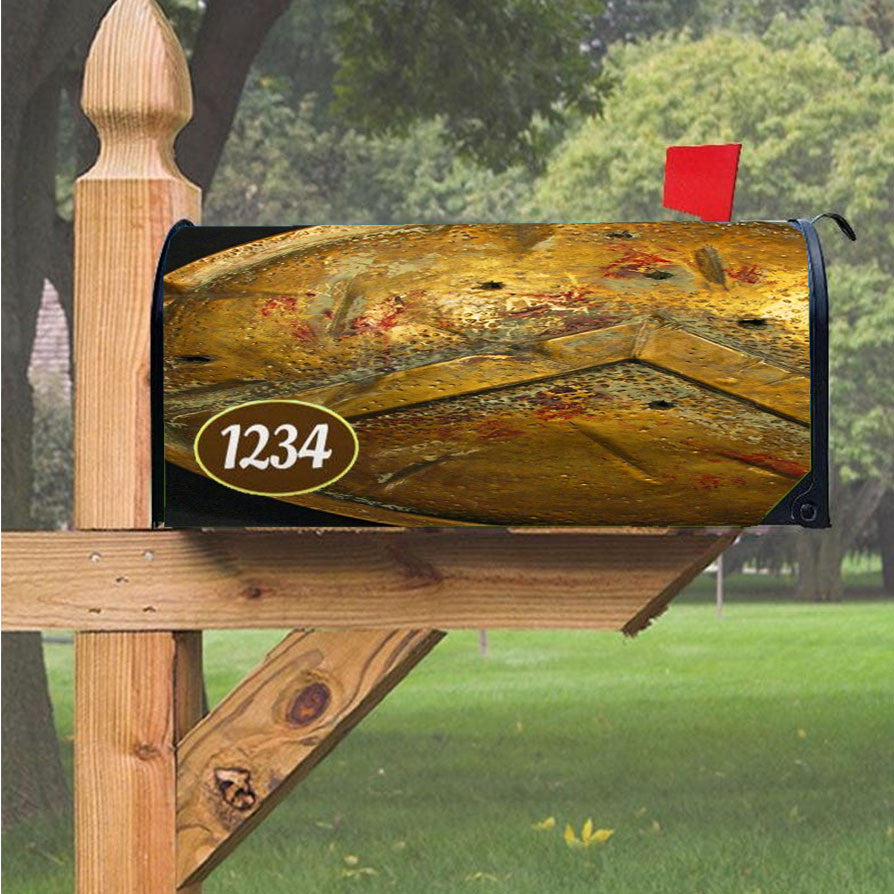 Spartan Gold Shield Strength Magnetic Mailbox Cover 18" X 21" Outdoor Decor