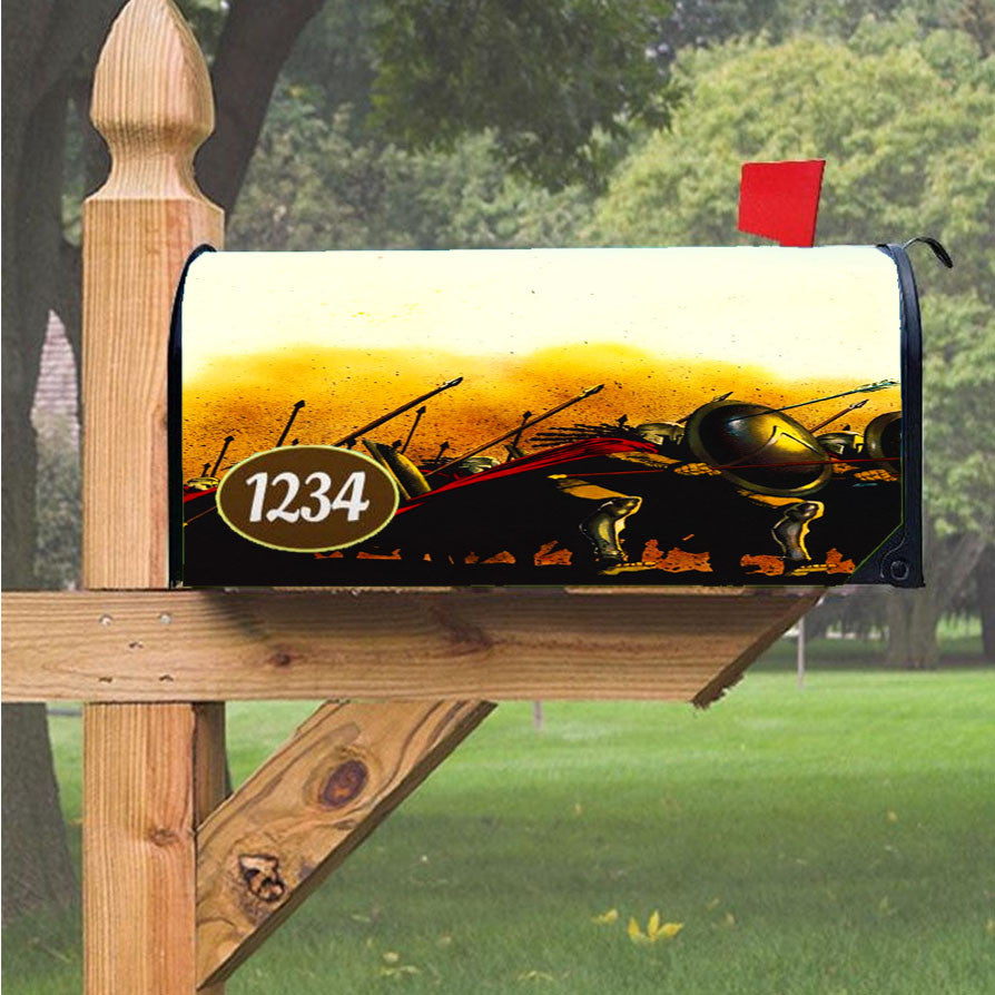 Spartan Warriors Magnetic Mailbox Cover 18" X 21" Outdoor Decor
