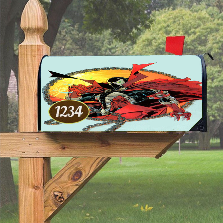 Spawn Chain Superhero Magnetic Mailbox Cover 18" X 21" Outdoor Decor