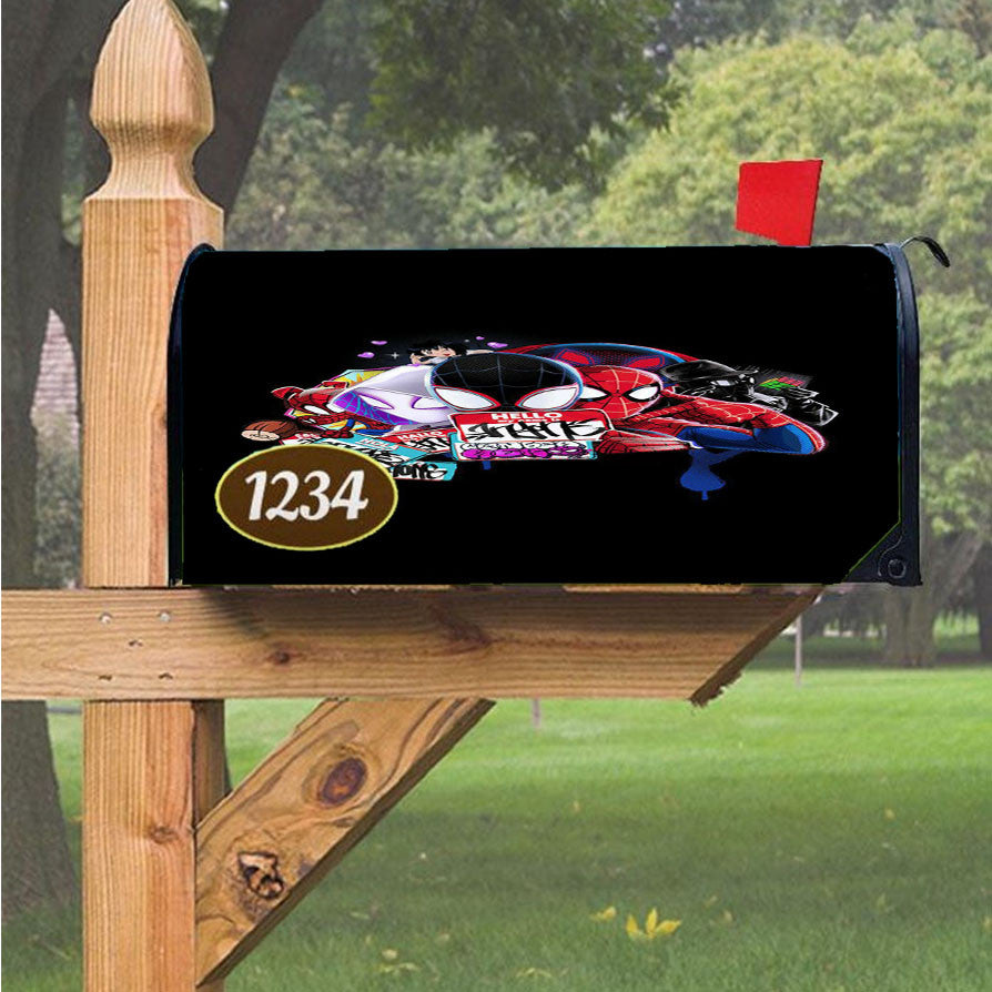 Spider Boy Magnetic Mailbox Cover 18" X 21" Outdoor Decor