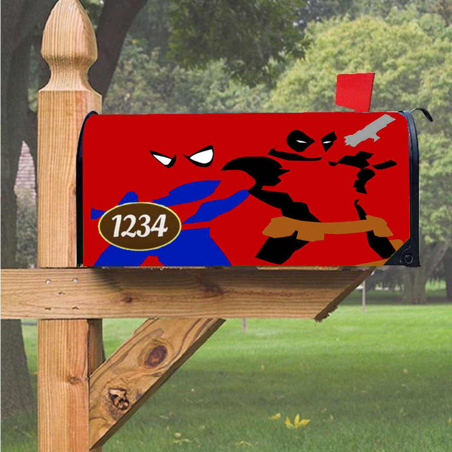 Spider Man And Spider Girl Magnetic Mailbox Cover 18" X 21" Outdoor Decor