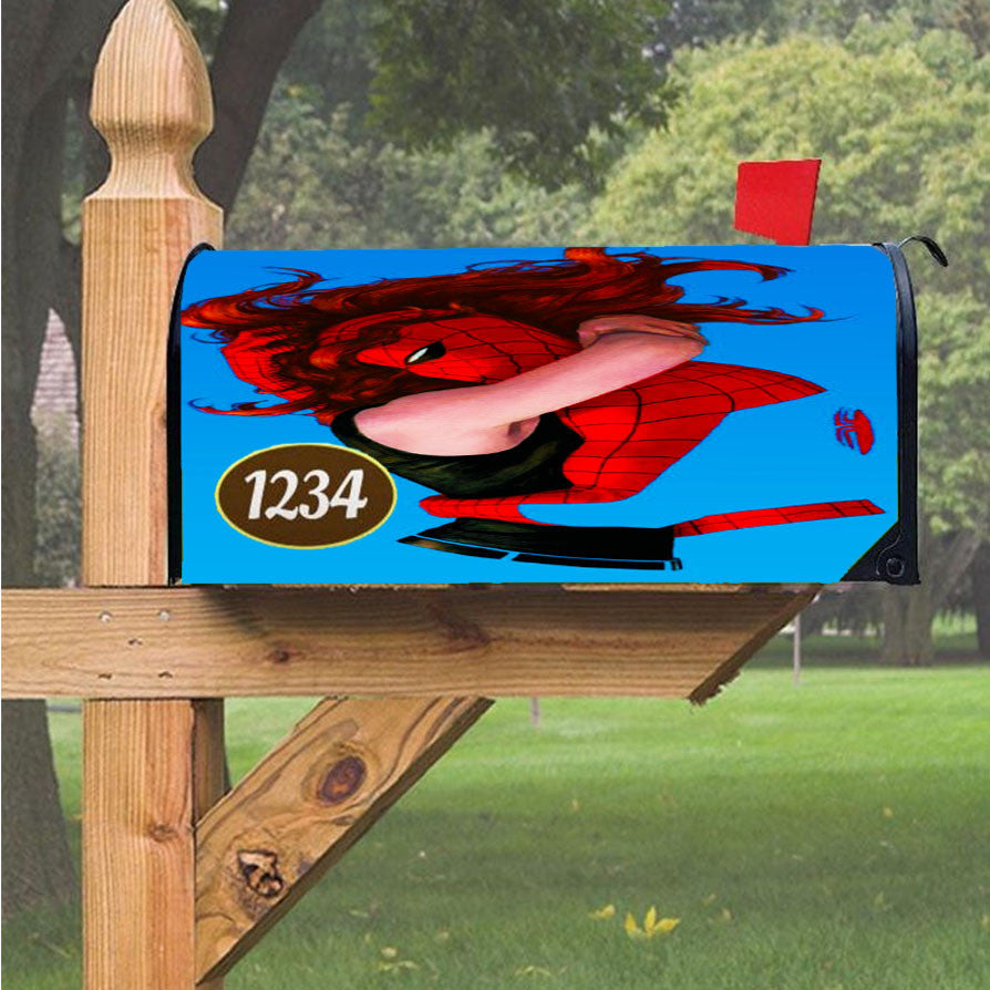 Spider Man Into The Spider Verse Acdc Magnetic Mailbox Cover 18" X 21" Outdoor Decor