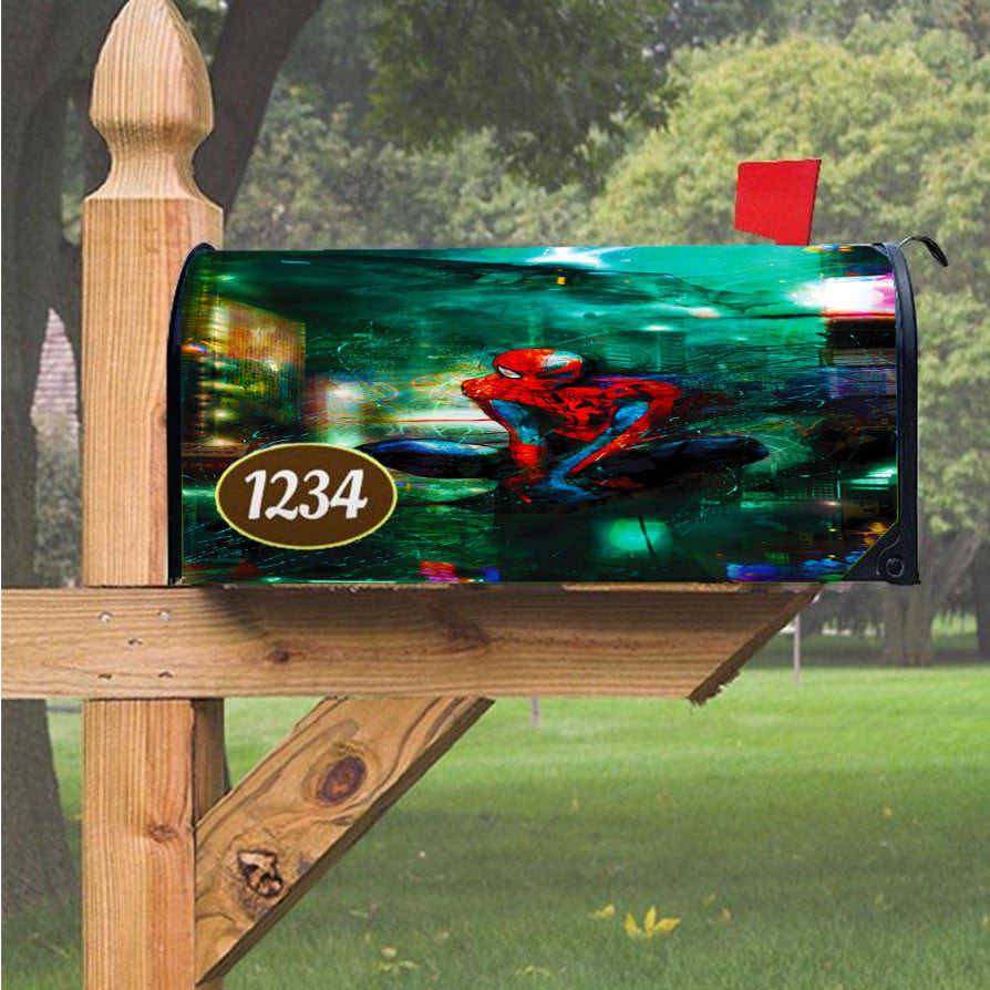 Spider Man Peter Parker Comic Magnetic Mailbox Cover 18" X 21" Outdoor Decor