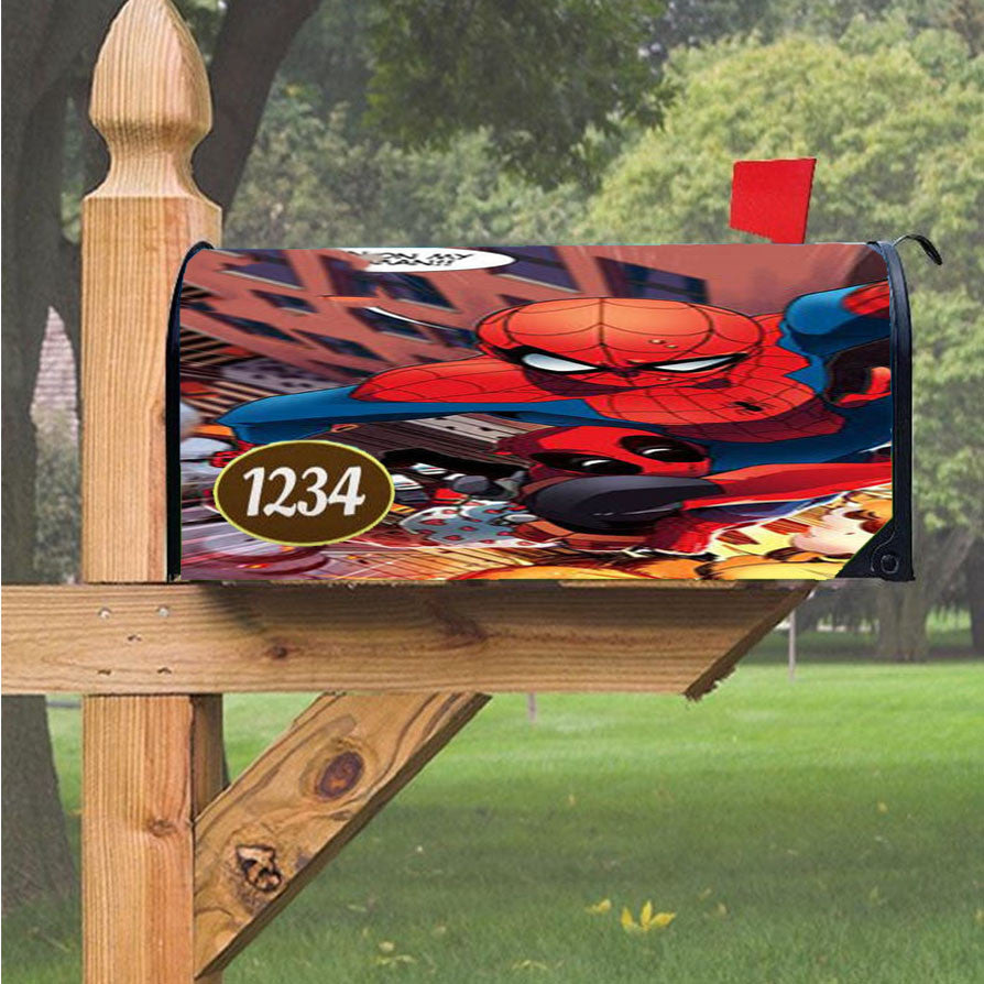 Spiderman And Webs Magnetic Mailbox Cover 18" X 21" Outdoor Decor
