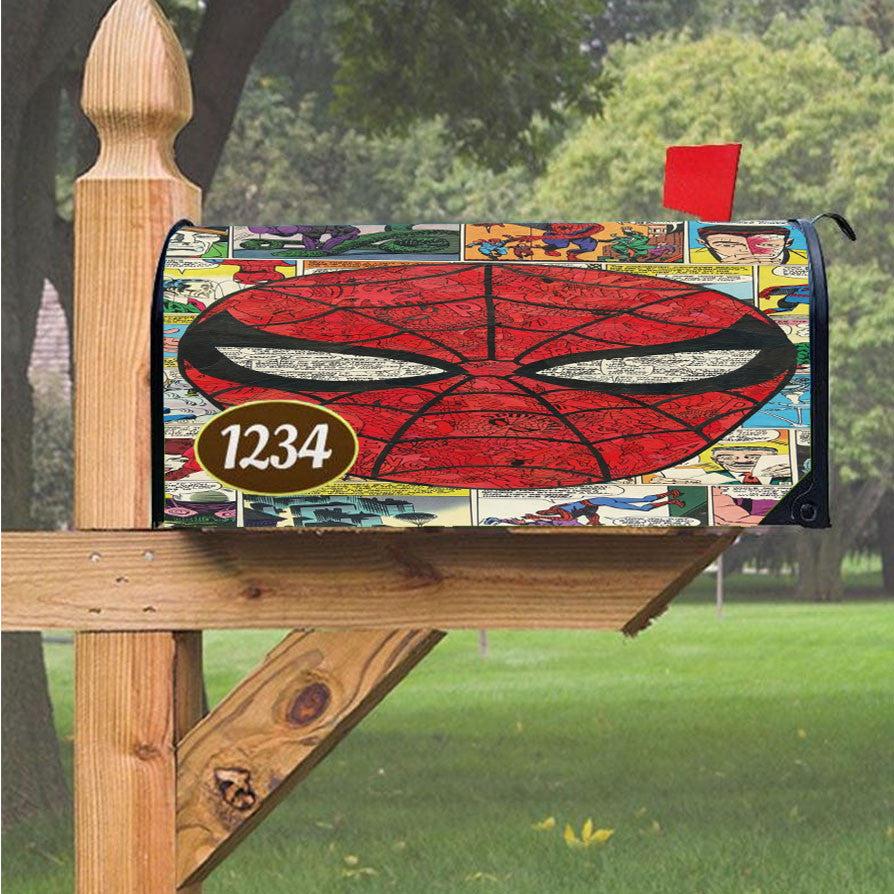 Spiderman Comic Magnetic Mailbox Cover 18" X 21" Outdoor Decor