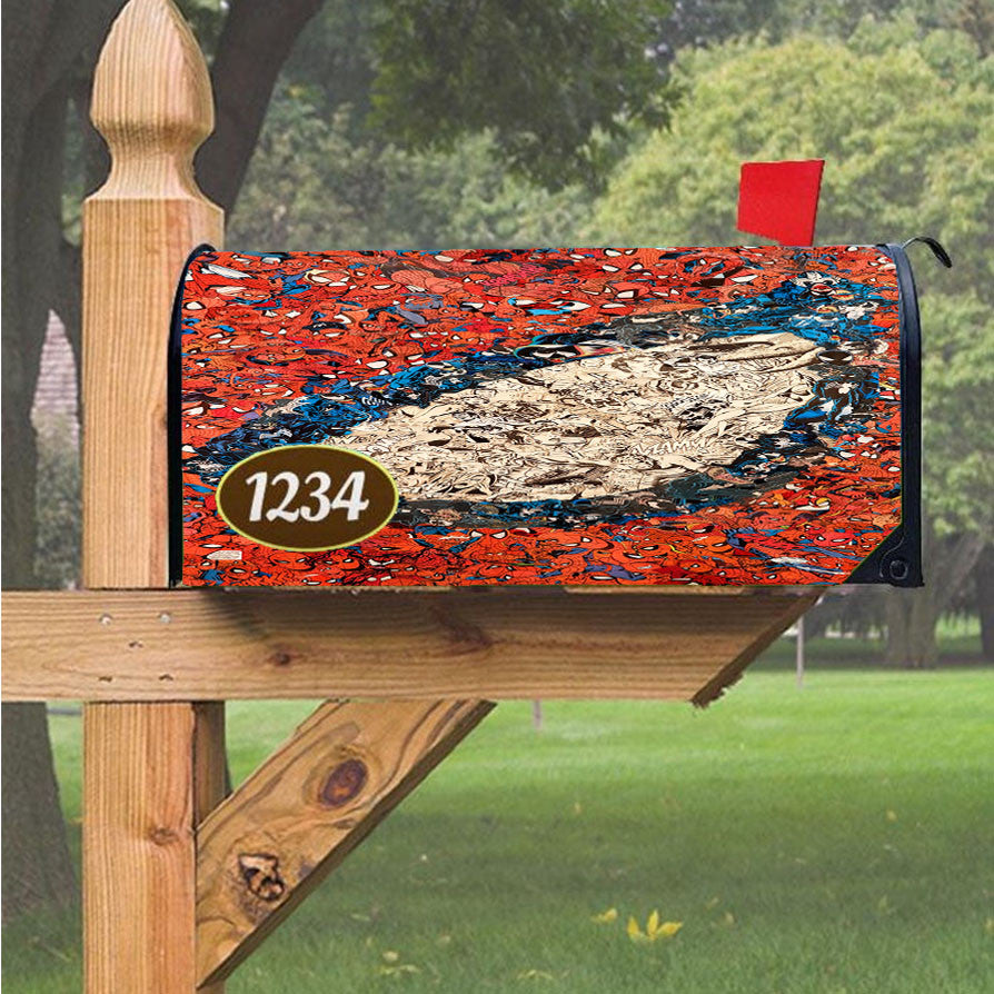 Spiderman Eyes Magnetic Mailbox Cover 18" X 21" Outdoor Decor