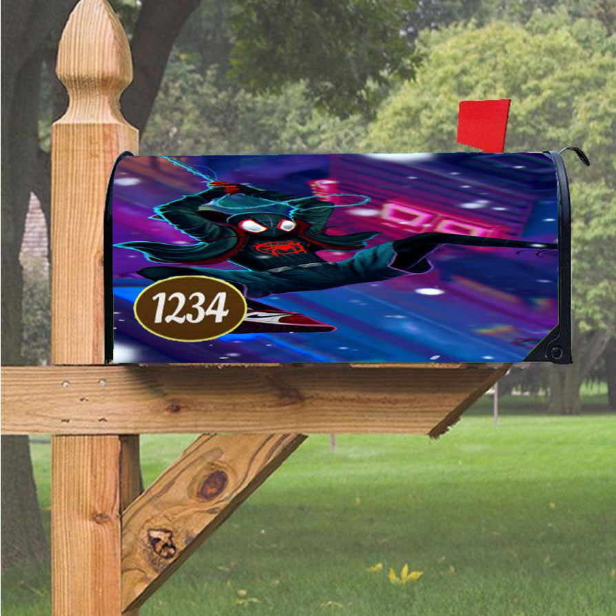 Spiderman Into The Spider Verse Art Magnetic Mailbox Cover 18" X 21" Outdoor Decor