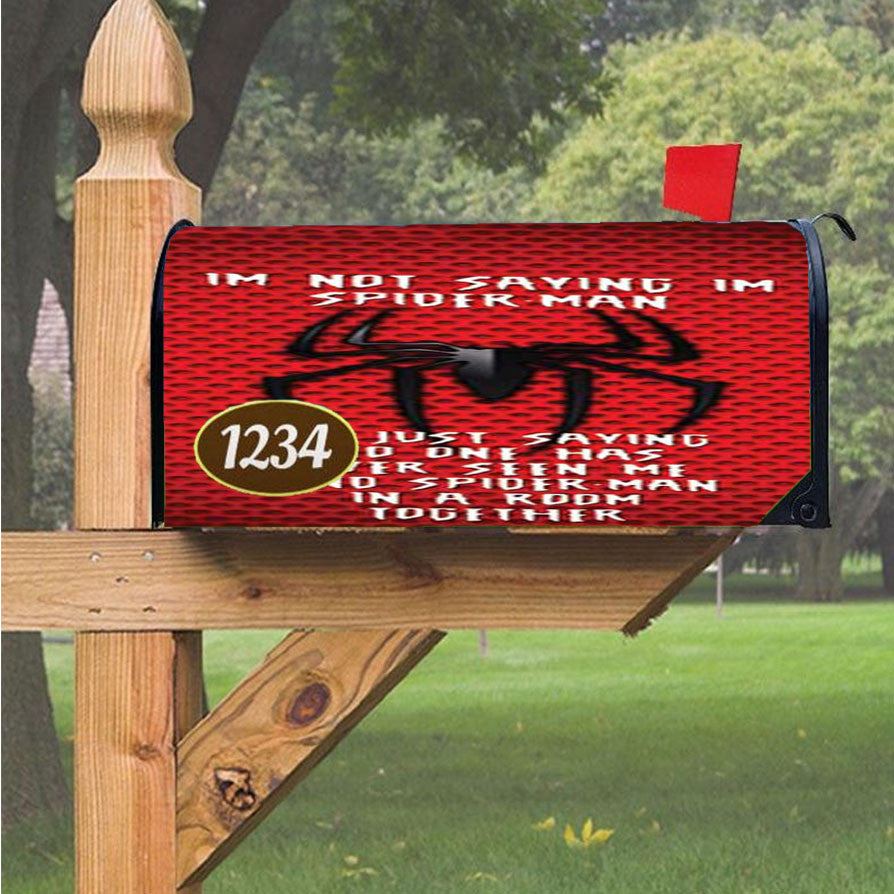 Spiderman Not Saying Magnetic Mailbox Cover 18" X 21" Outdoor Decor