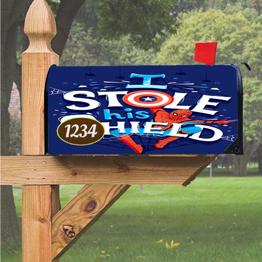 Spiderman Shield Magnetic Mailbox Cover 18" X 21" Outdoor Decor