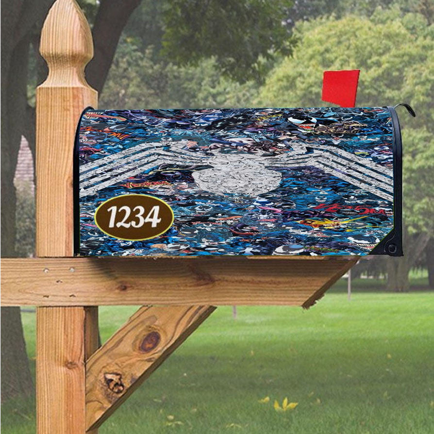 Spiderman Venom Photo Collage Magnetic Mailbox Cover 18" X 21" Outdoor Decor