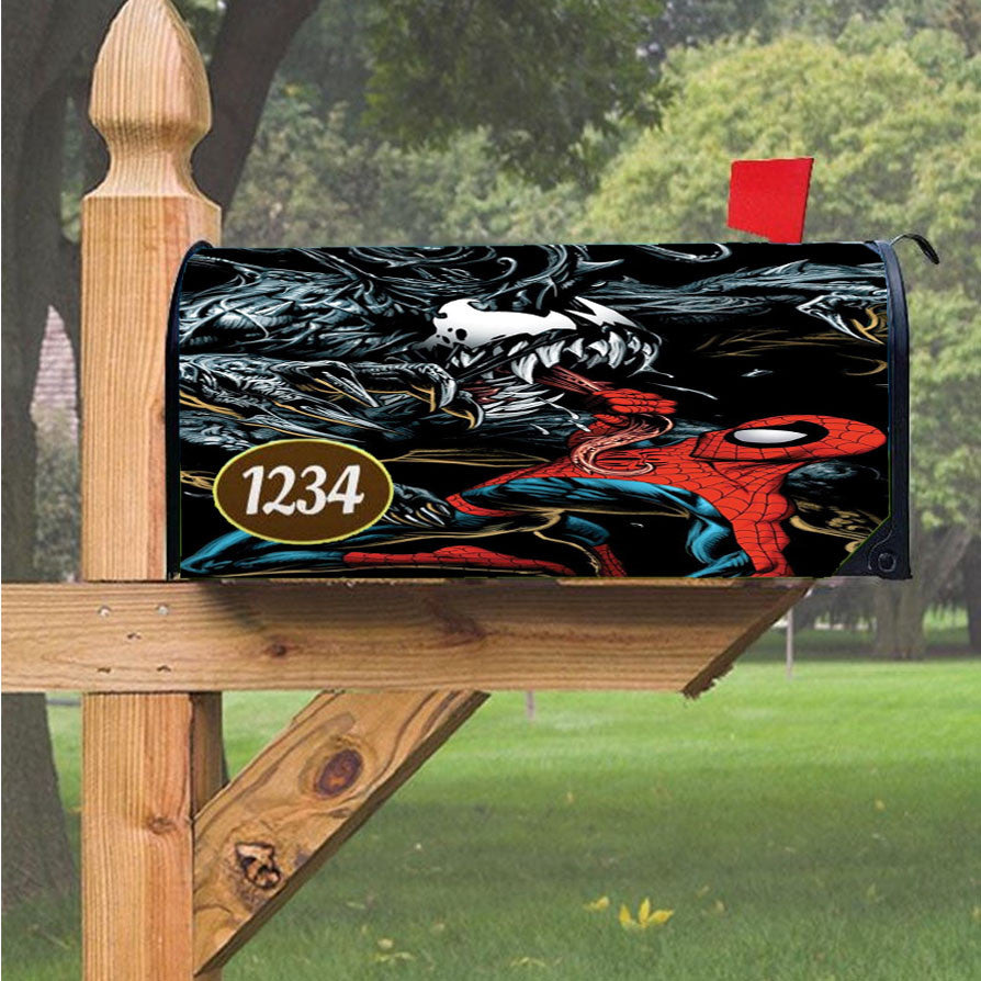 Spiderman Vs Venom Comics Magnetic Mailbox Cover 18" X 21" Outdoor Decor