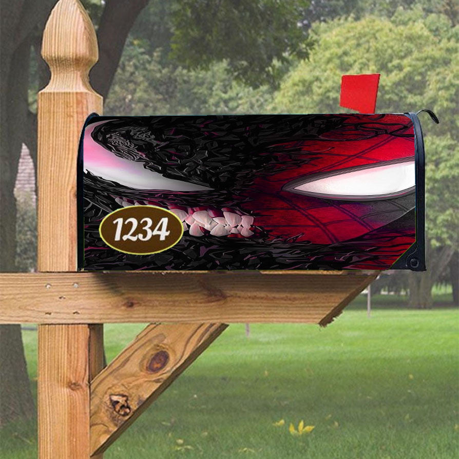 Spiderman X Venom Mask Face Wallpapers Magnetic Mailbox Cover 18" X 21" Outdoor Decor