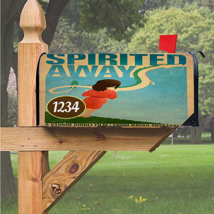 Spirited Away Retro Poster Magnetic Mailbox Cover 18" X 21" Outdoor Decor